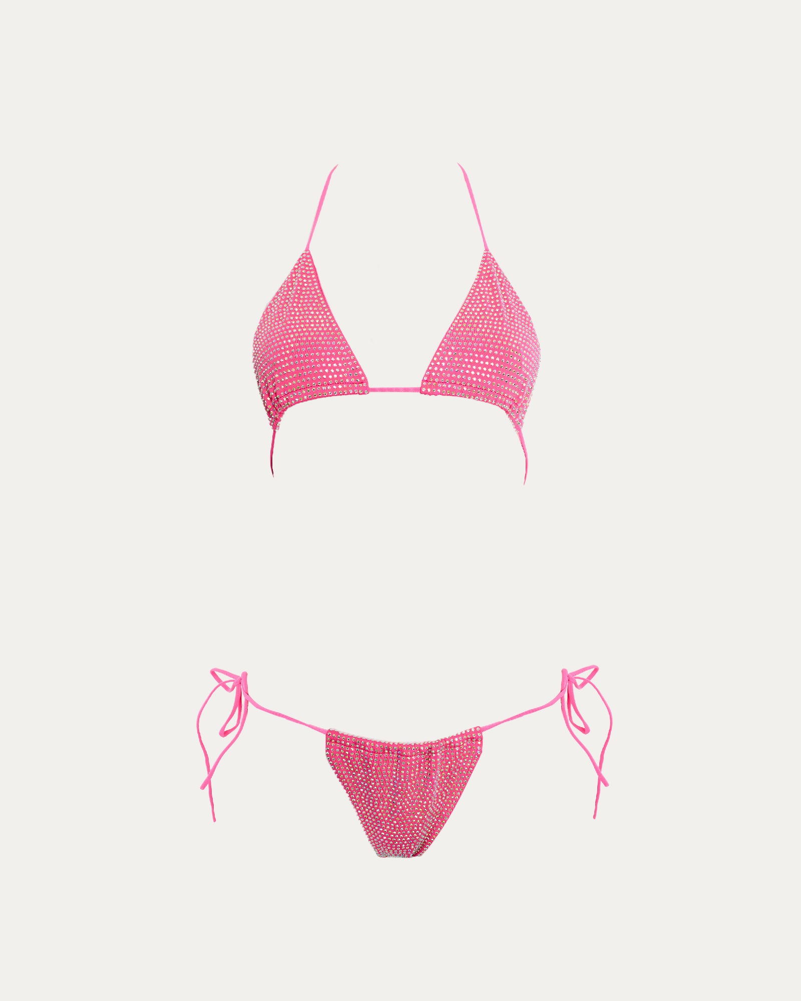 Cerise Rhinestone Bikini Bottom