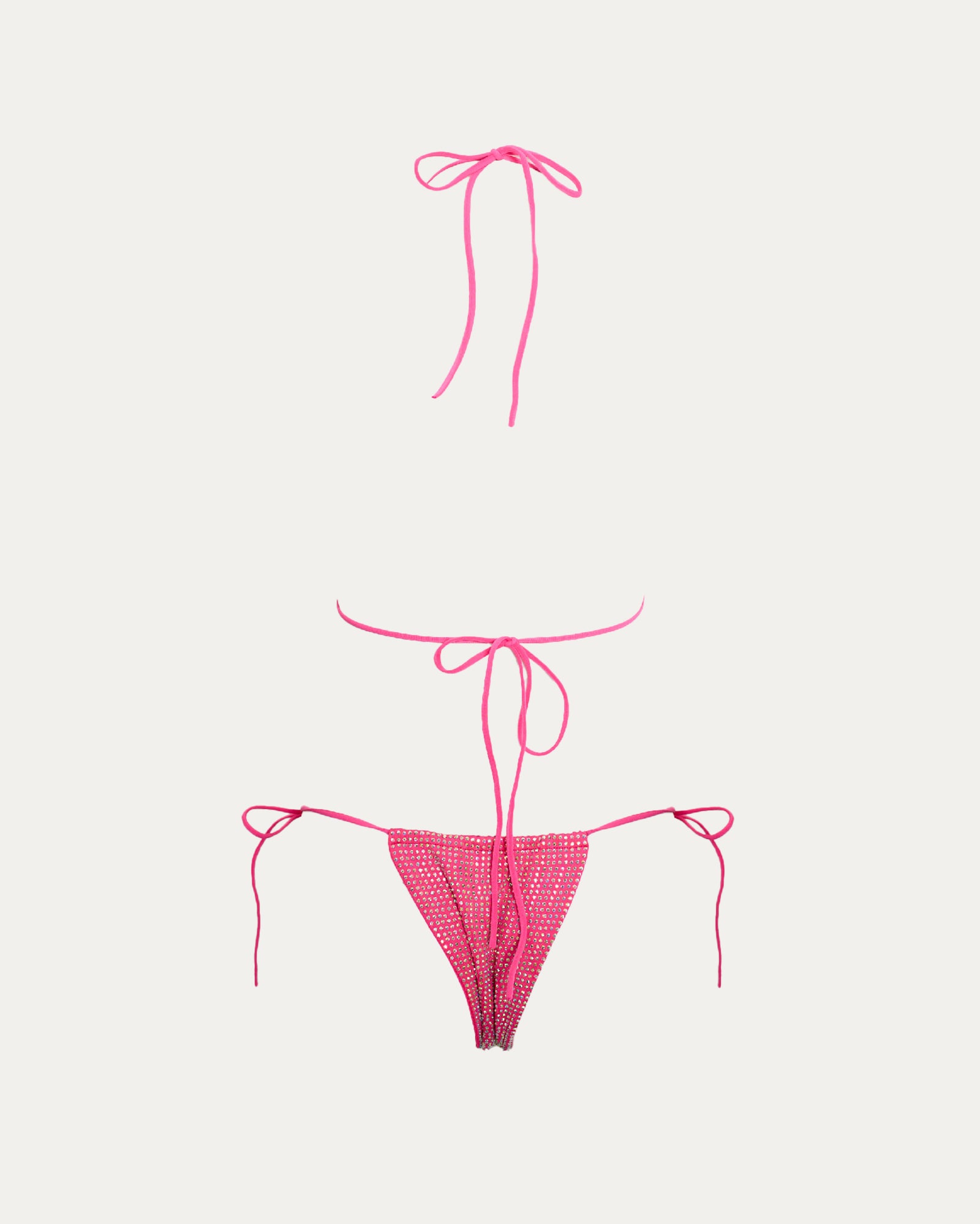 Cerise Rhinestone Bikini Bottom
