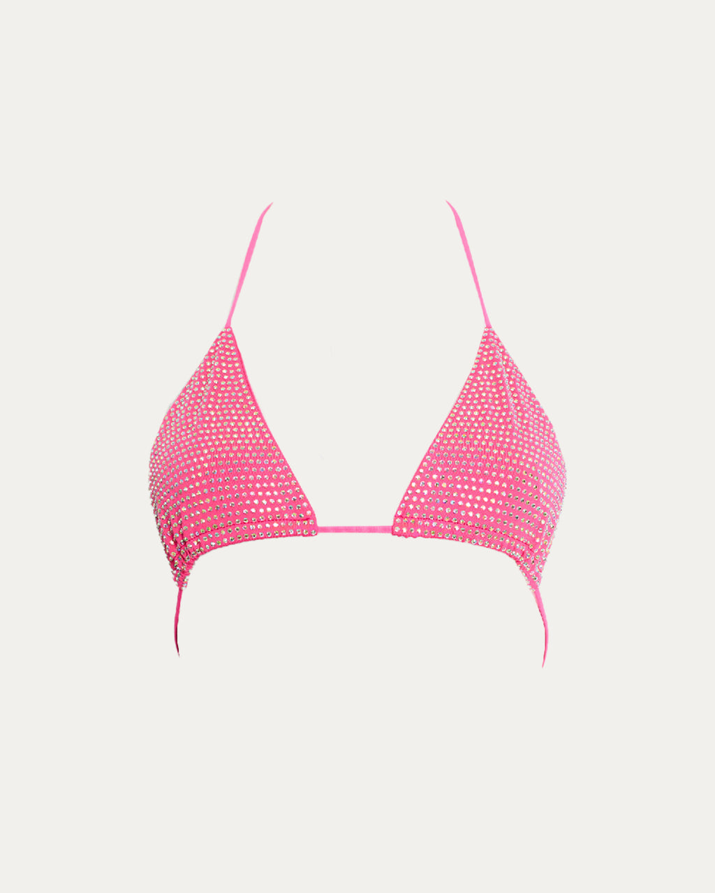 Cerise Rhinestone Bikini Top
