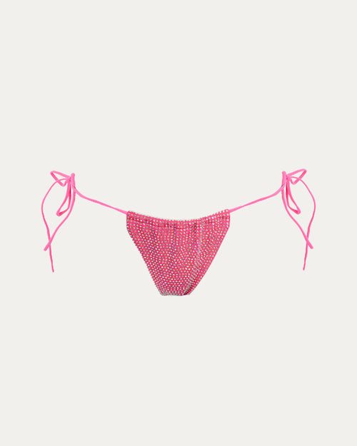 Cerise Rhinestone Bikini Bottom