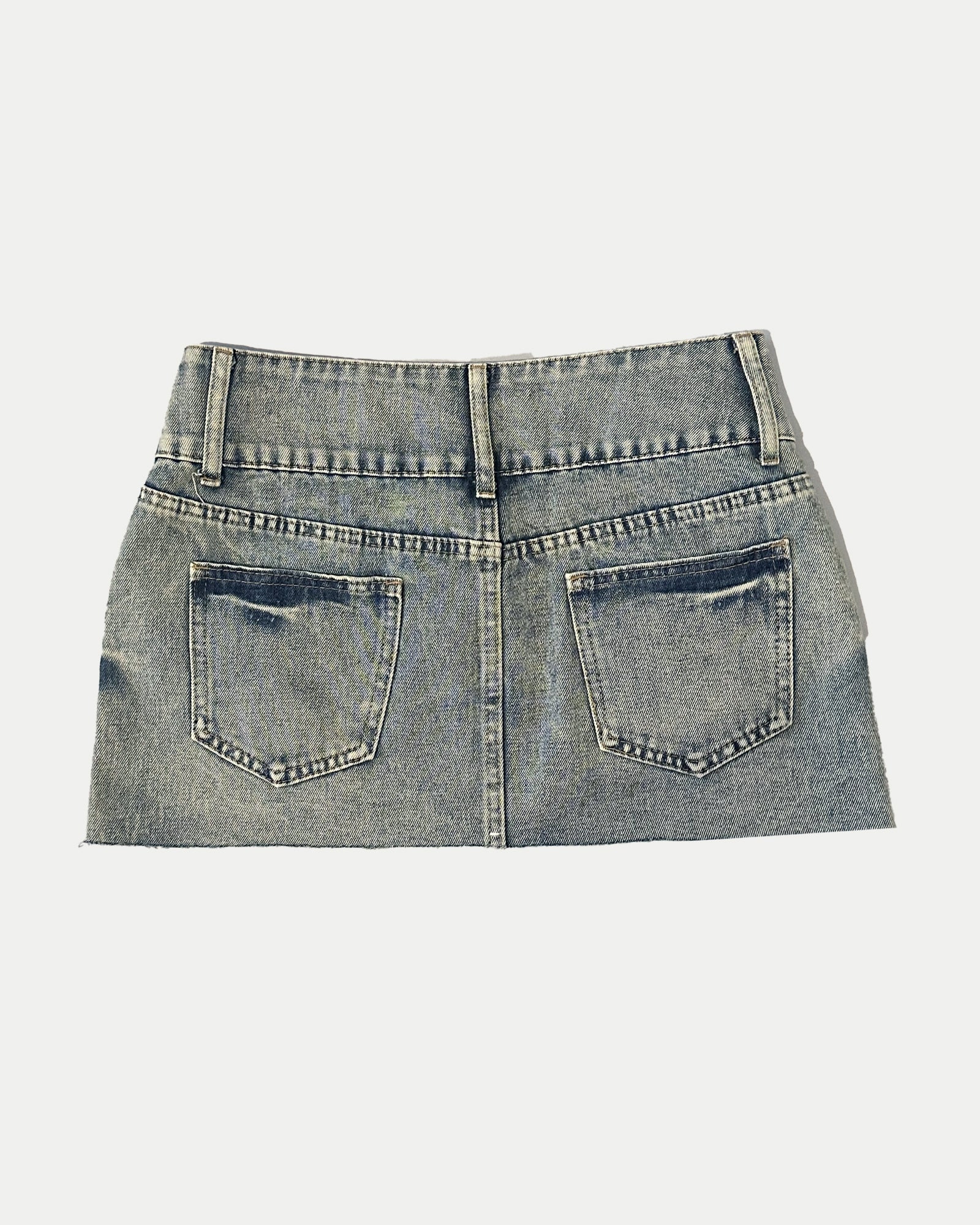 Reworked Denim Sequin Skirt - Flutter (sz 8 AU)