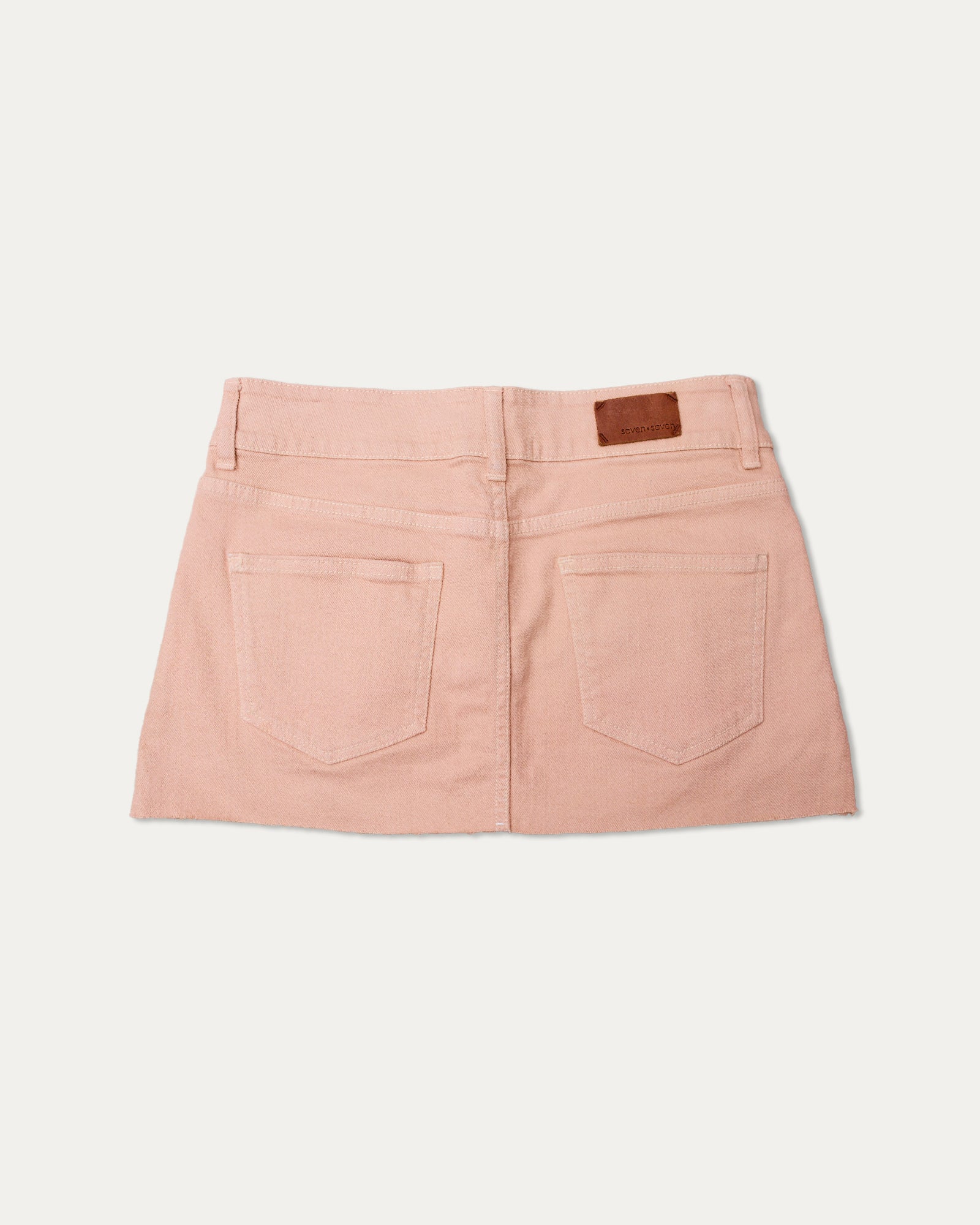 Reworked Denim Sequin Skirt - Salmon (sz 6 AU)