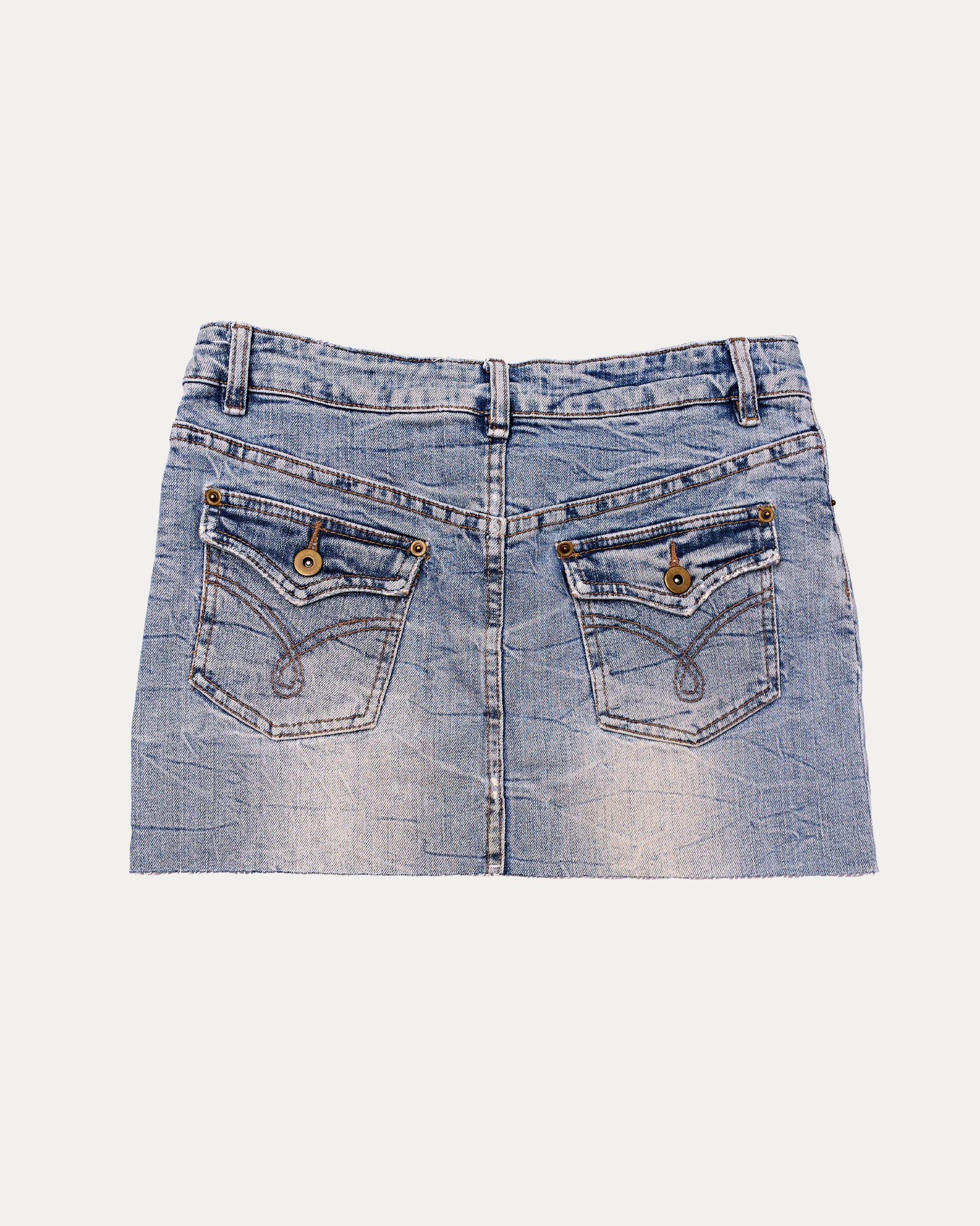 Reworked Denim Sequin Skirt - Layla (sz 6 AU)