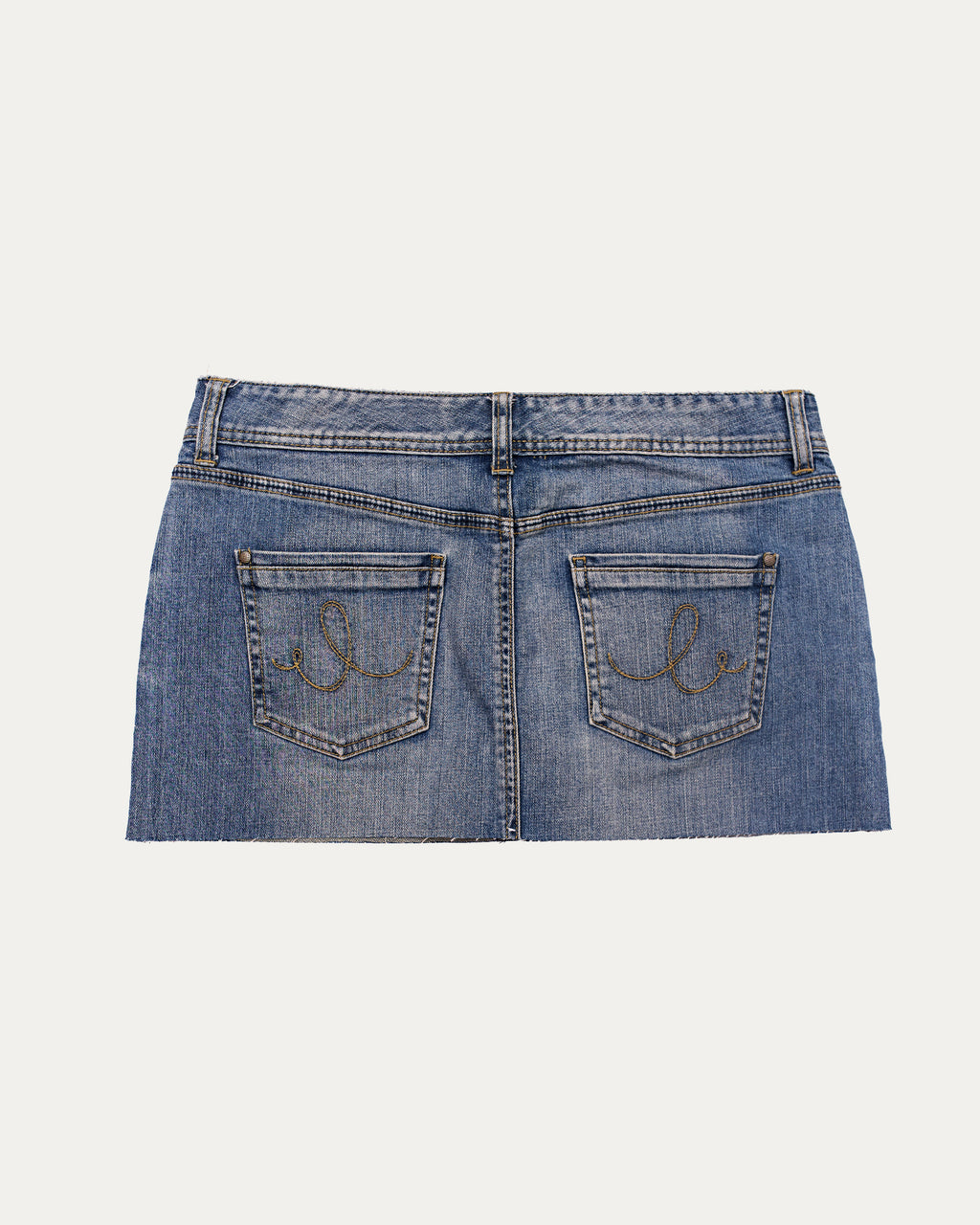 Reworked Denim Sequin Skirt - Bali (sz 12 AU)