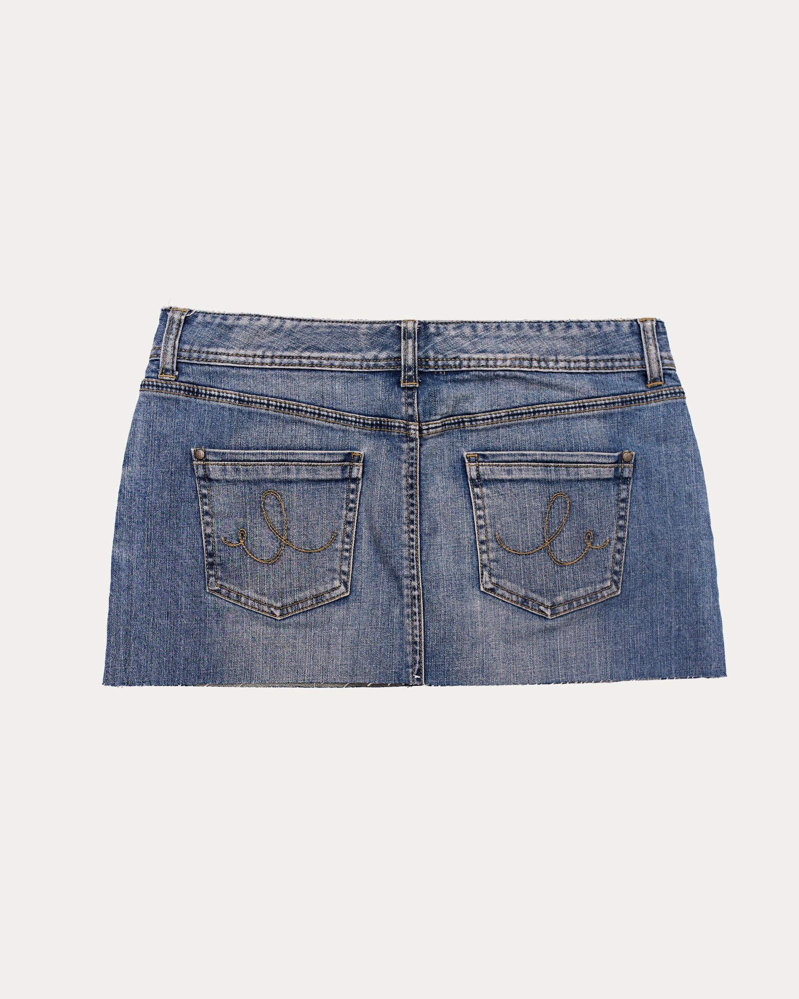 Reworked Denim Sequin Skirt - Bali (sz 12 AU)