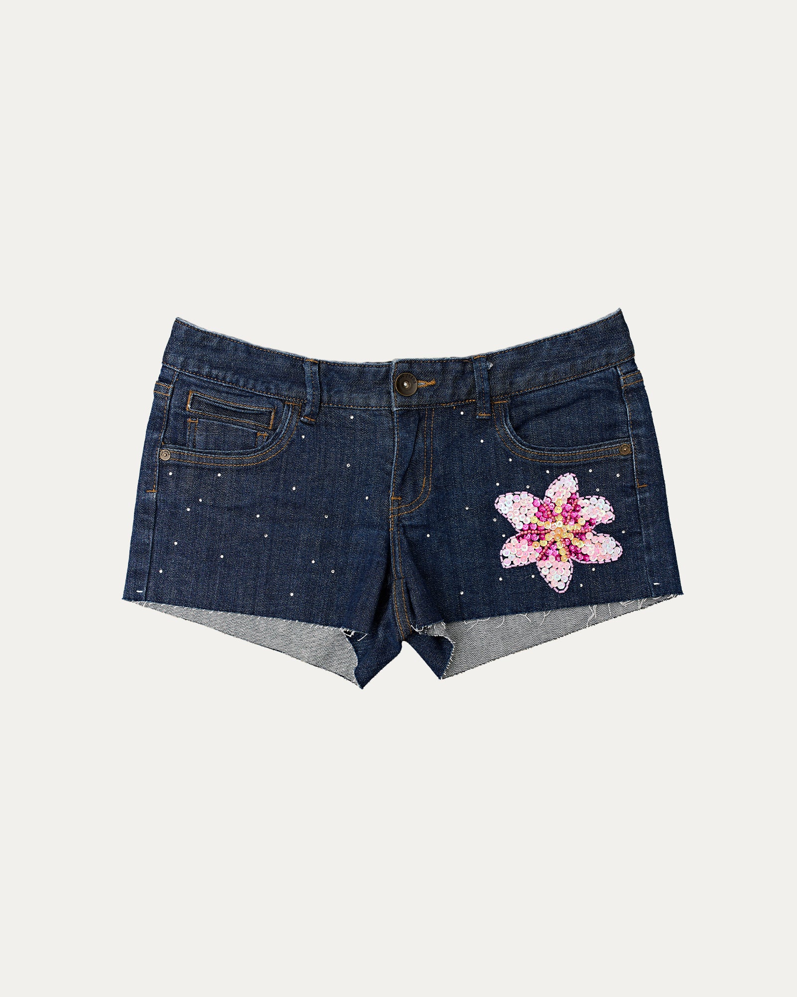 Reworked Denim Sequin Short - Calista (sz 9 AU)