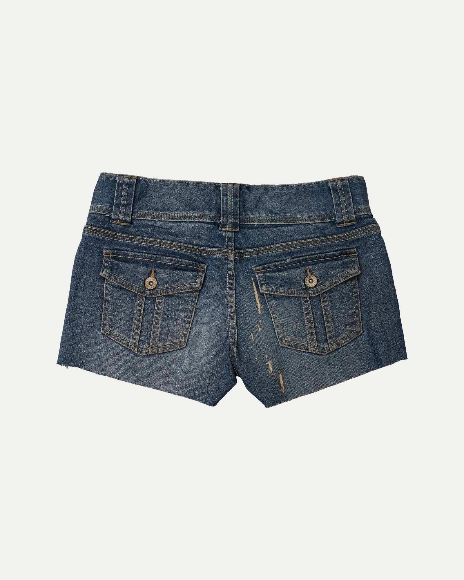 Reworked Denim Sequin Shorts - Celeste (sz 8 AU)