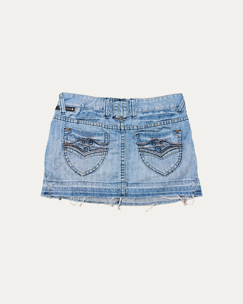 Reworked Denim Sequin Skirt - Calais (sz 6 AU)