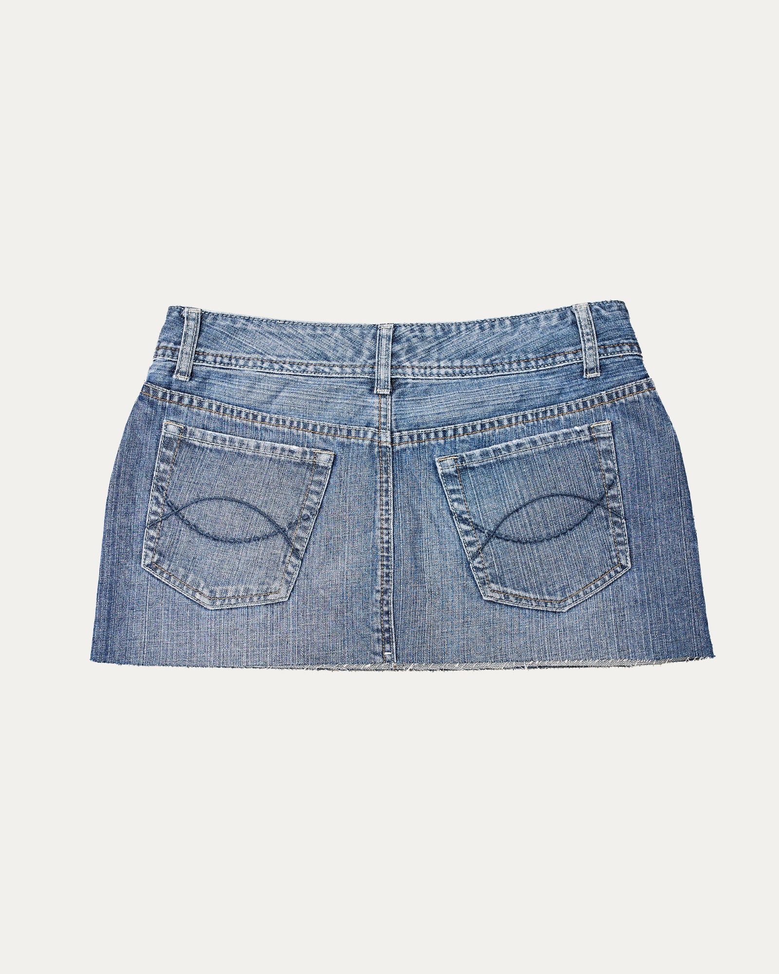 Reworked Denim Sequin Skirt - Juniper (sz 8-10 AU)