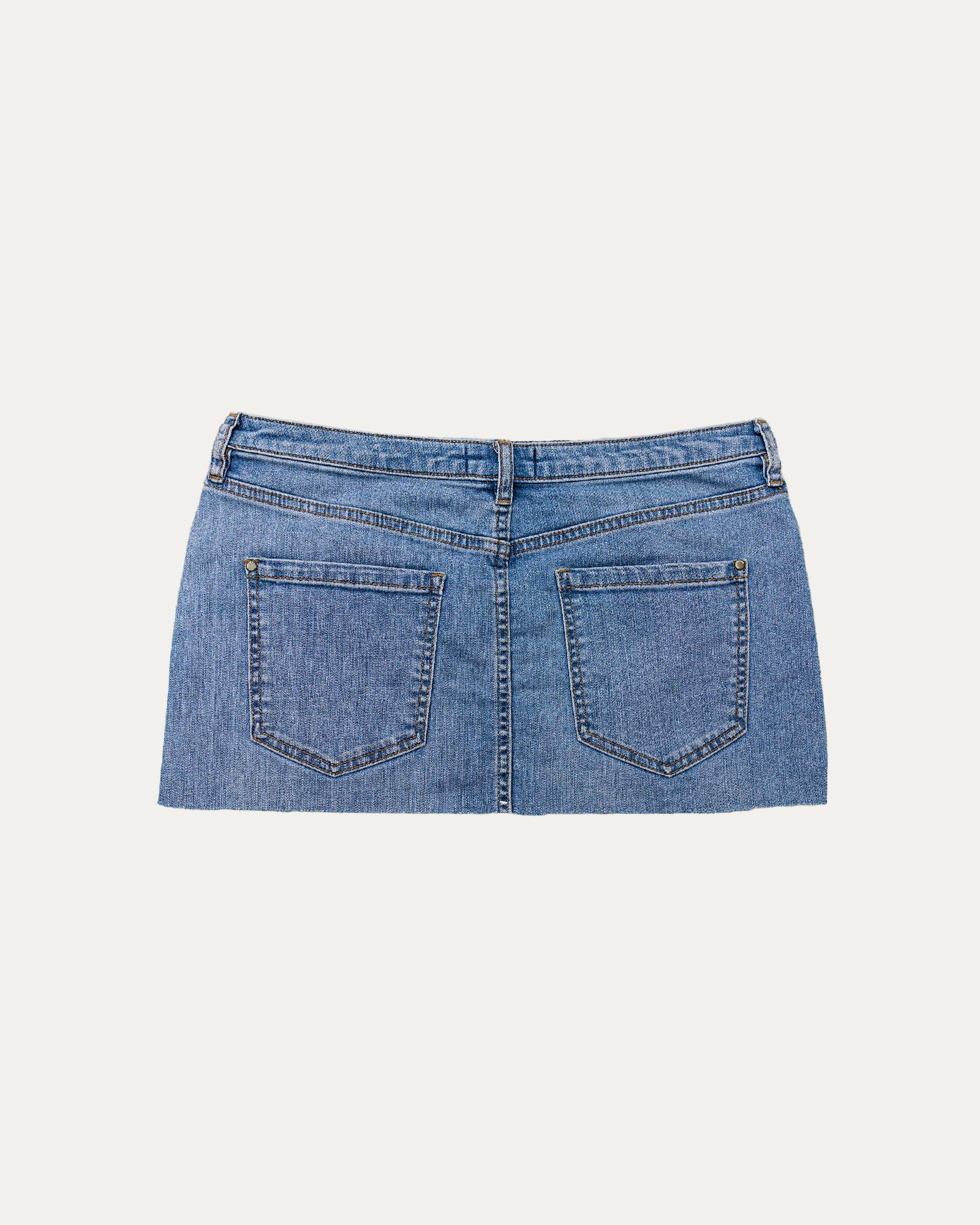 Reworked Denim Sequin Skirt - Thalia (sz 12 AU )