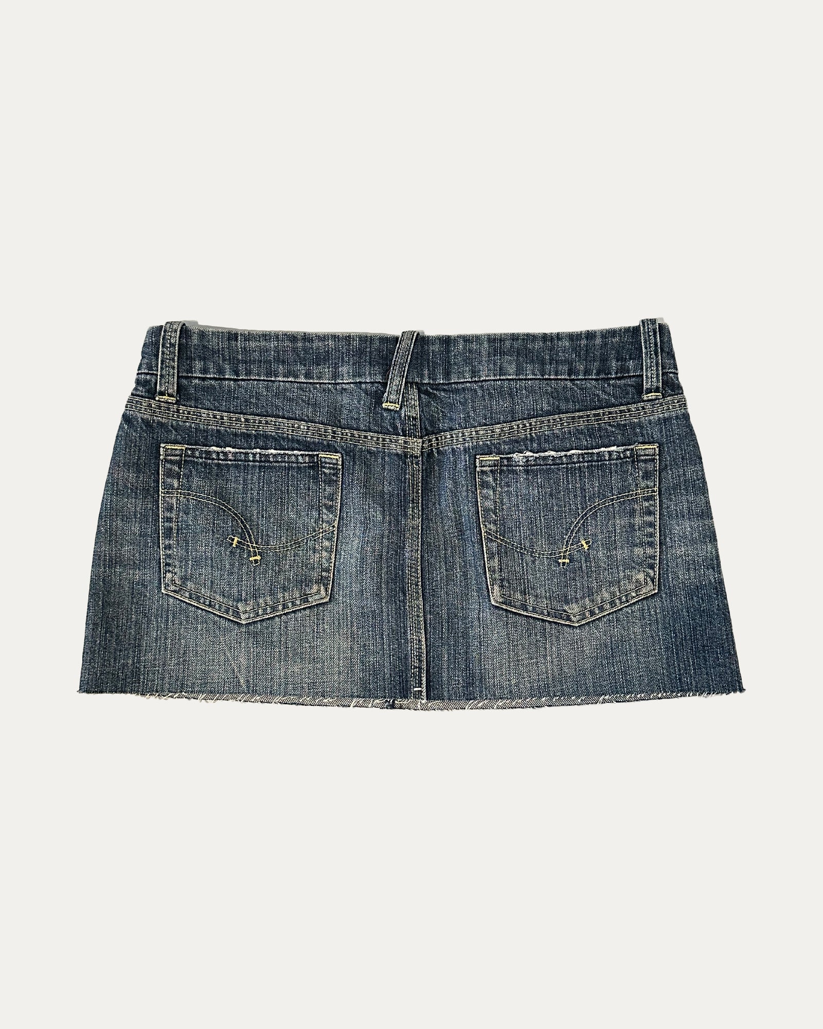 Reworked Denim Sequin Skirt - Lilac (sz 10 AU)