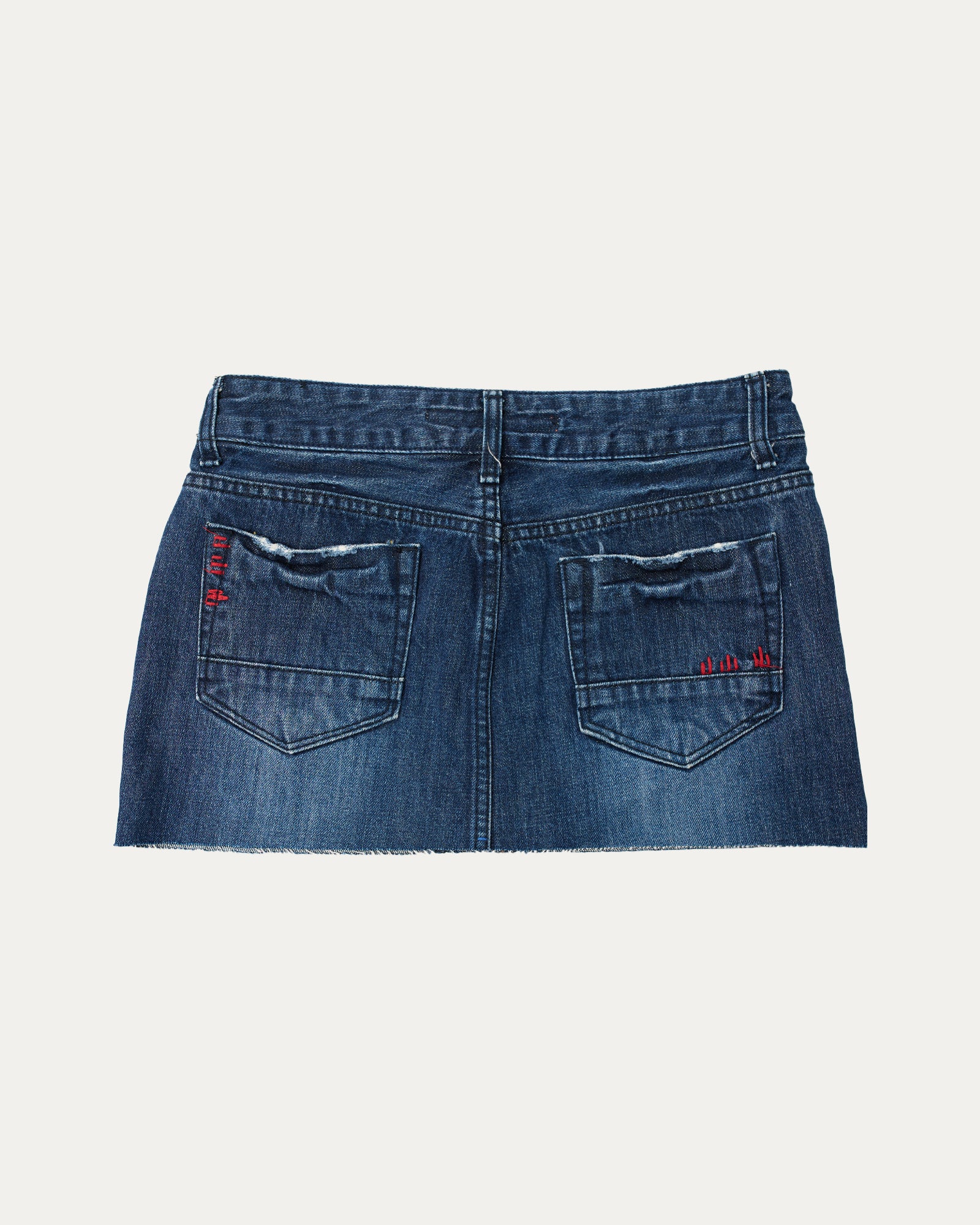 Reworked Denim Sequin Skirt - Blaze (sz 8 AU)