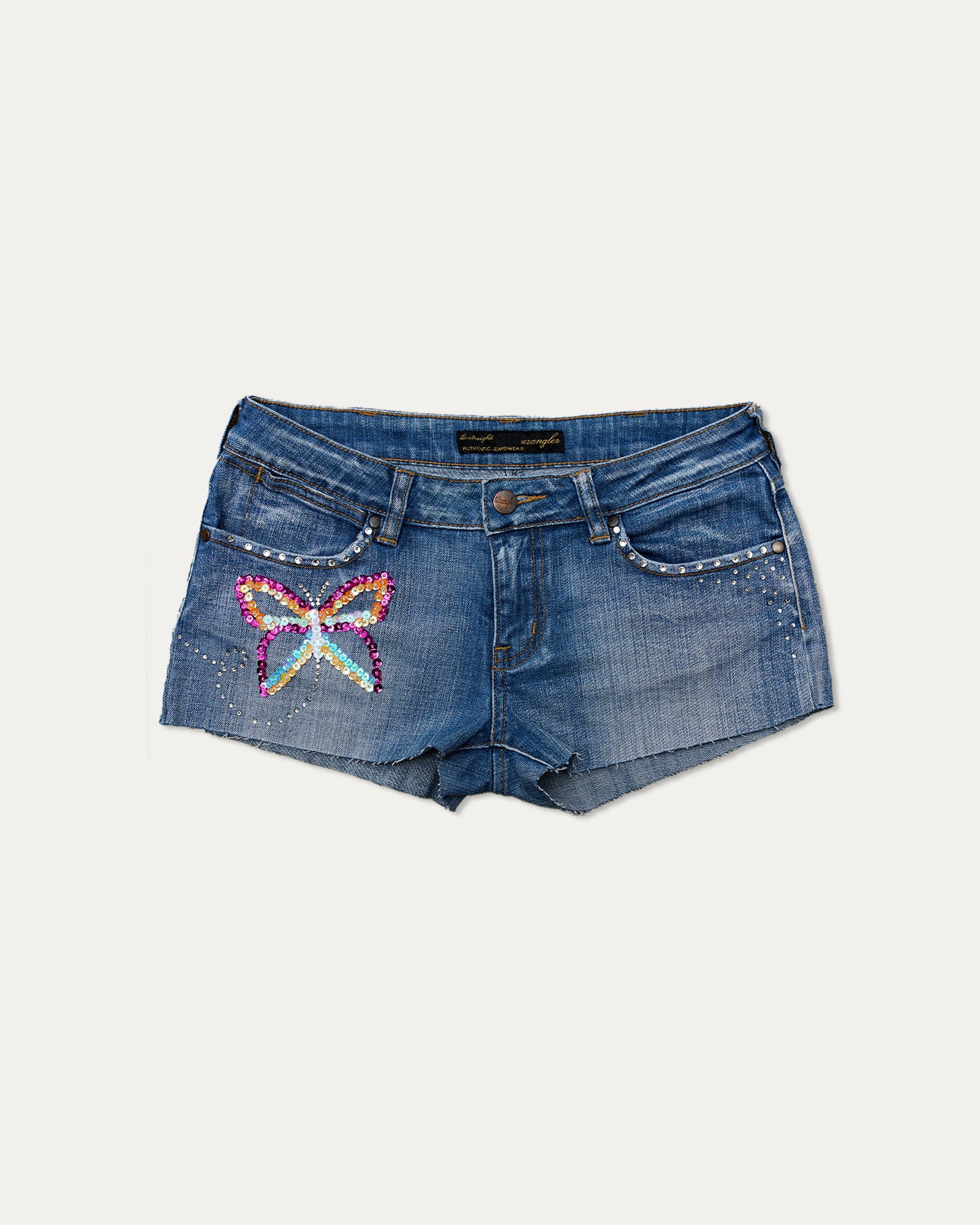 Reworked Denim Sequin Shorts - Felicity (sz 8 AU)