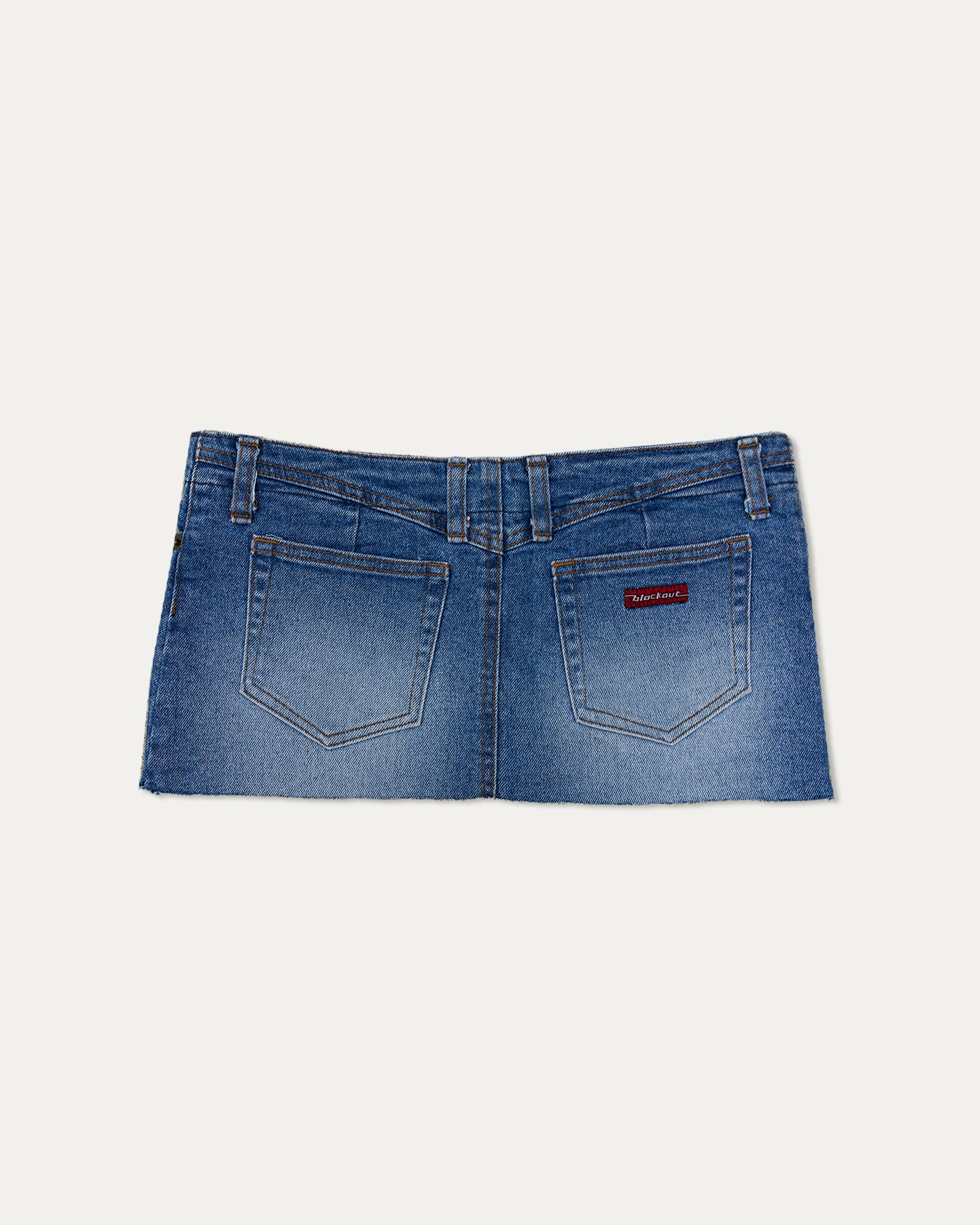 Reworked Denim Sequin Skirt - Euro (sz 8 AU)