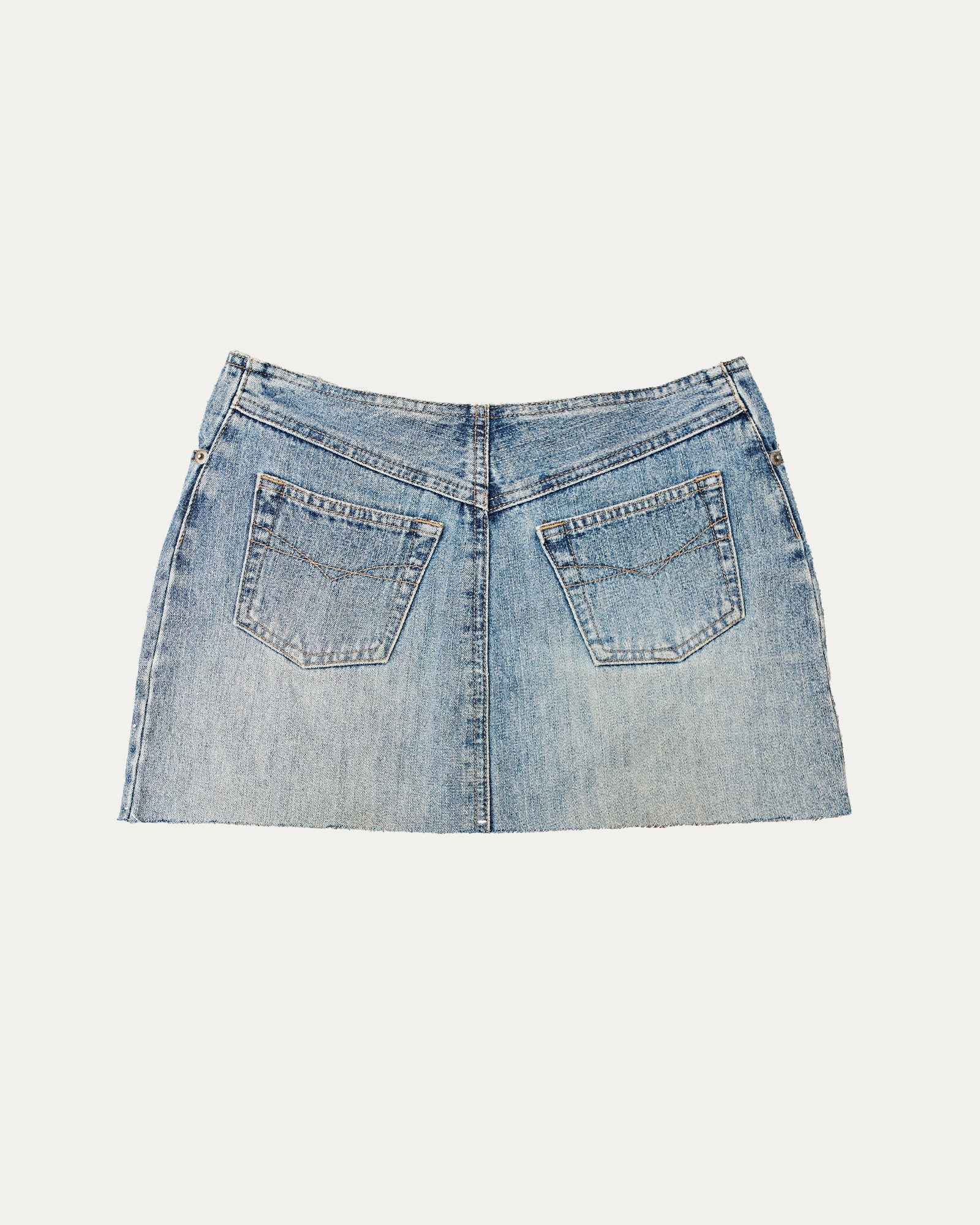 Reworked Denim Sequin Skirt - Odessa (sz 6)